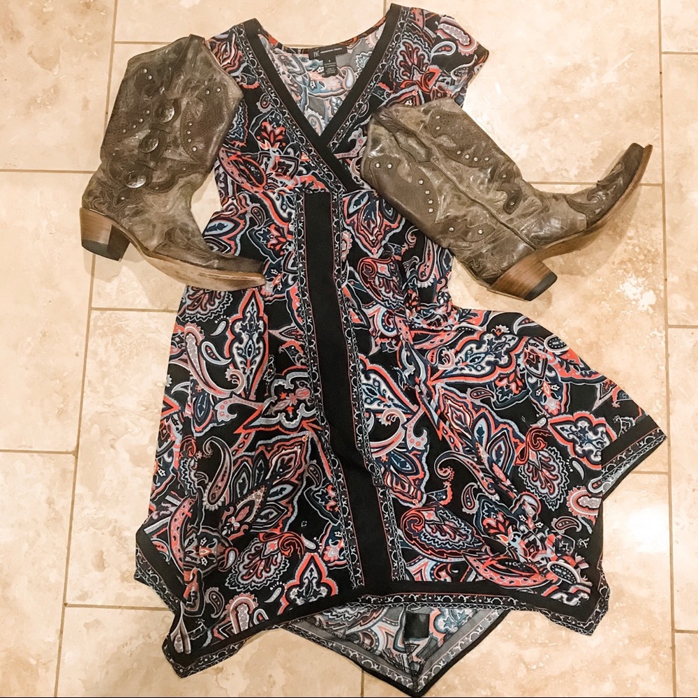 🌺 3 for $33! INC handkerchief hem dress